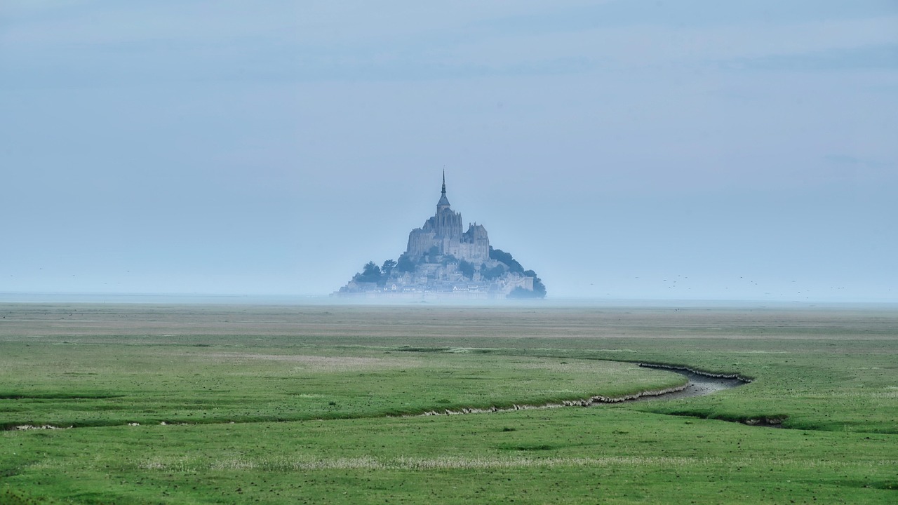 island, cathedral, landscape, nature, fog, morgenstimmung, mont-saint-michel, normandy, world heritage, island, cathedral, cathedral, cathedral, cathedral, cathedral, normandy, normandy, normandy