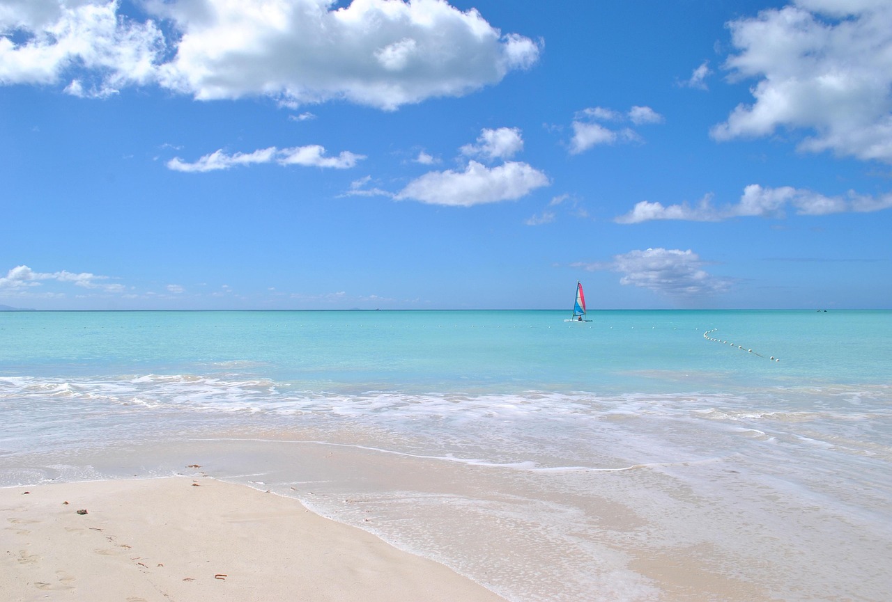 caribbean, beach, nature, sea, sand, antigua